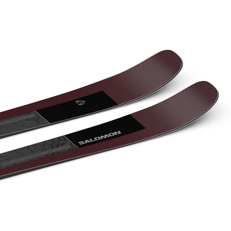 Salomon Herren All-Mountain Ski N STANCE 90 - Black/Burgundy Metallic