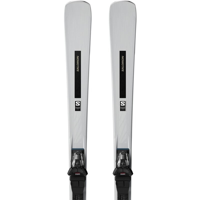 Salomon Damen All-Mountain Ski E - Silbermetallic/Hellbronzemetallic/Schwarz