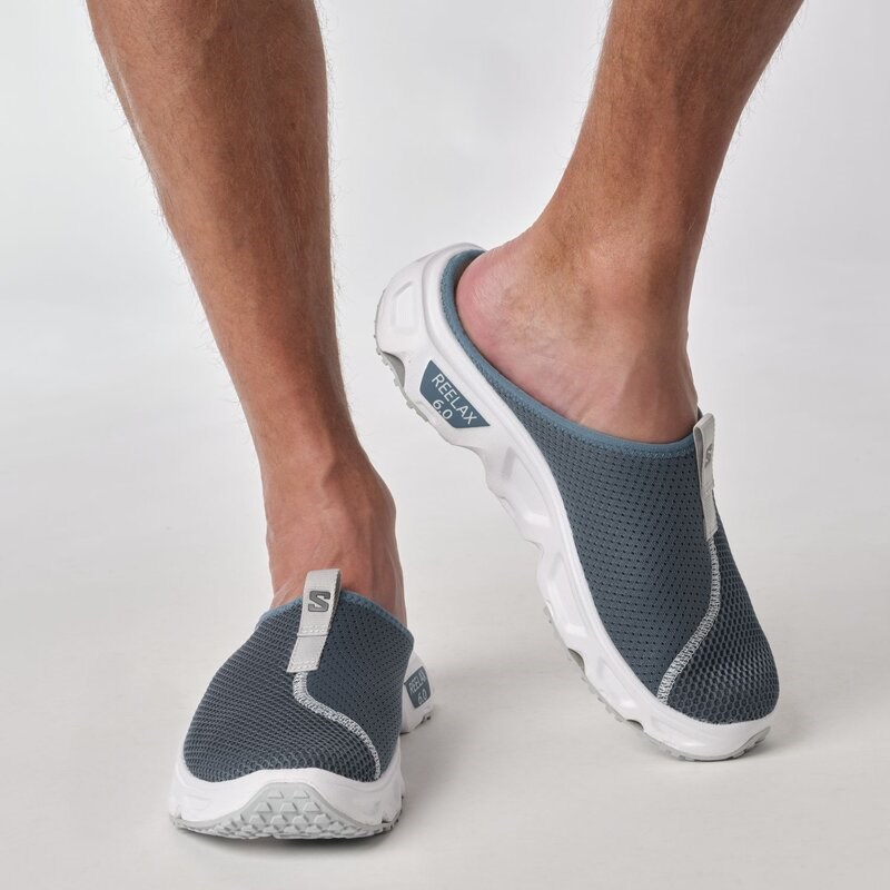 Salomon Herren Freizeitschuhe SHOES REELAX SLIDE 6.0 Blue - Blaue Asche/Weiß/Perlblau