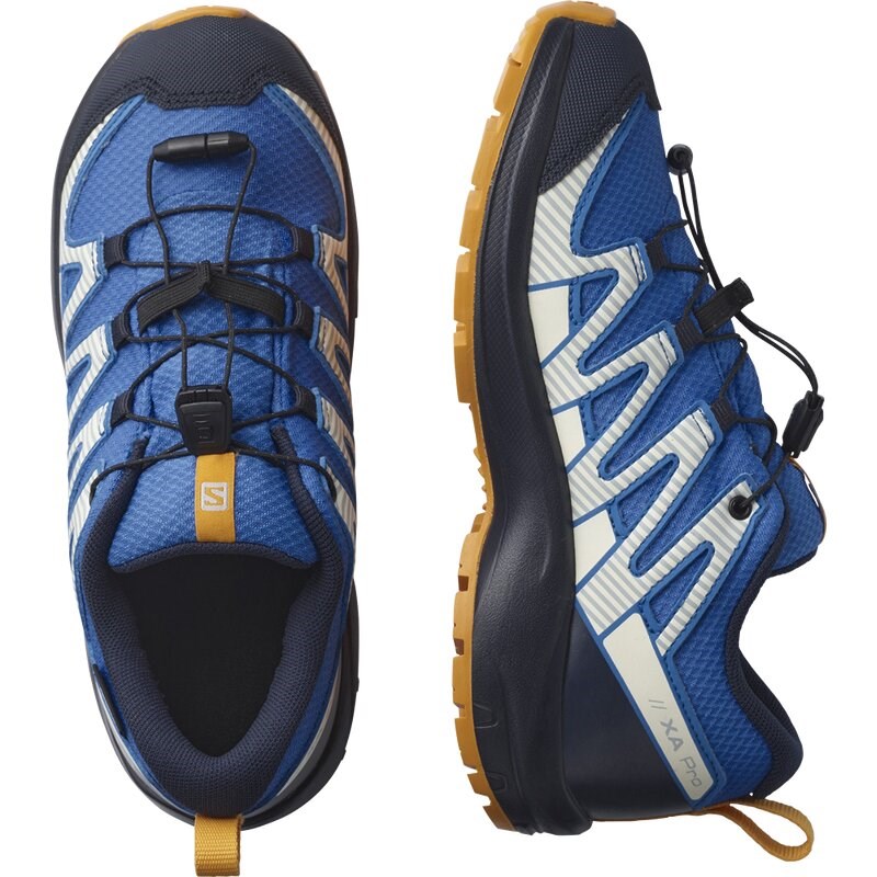 Salomon Kinder Multifunktionsschuhe SHOES XA PRO V8 CSWP J Palace - Palastblau/Marineblau/Butterscotch