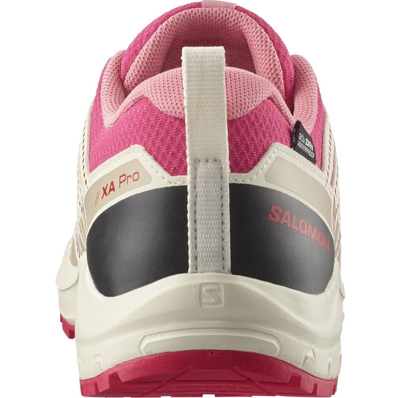 Salomon Kinder Trekkinghalbschuhe SHOES XA PRO V8 WP J - Rotrot/Vanilleeis/Flamingorosa