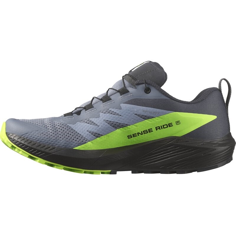 Salomon Herren Trailrunningschuhe SHOES SENSE RIDE 5 GTX - Feuerstein/Schwarz/Grüner Gecko
