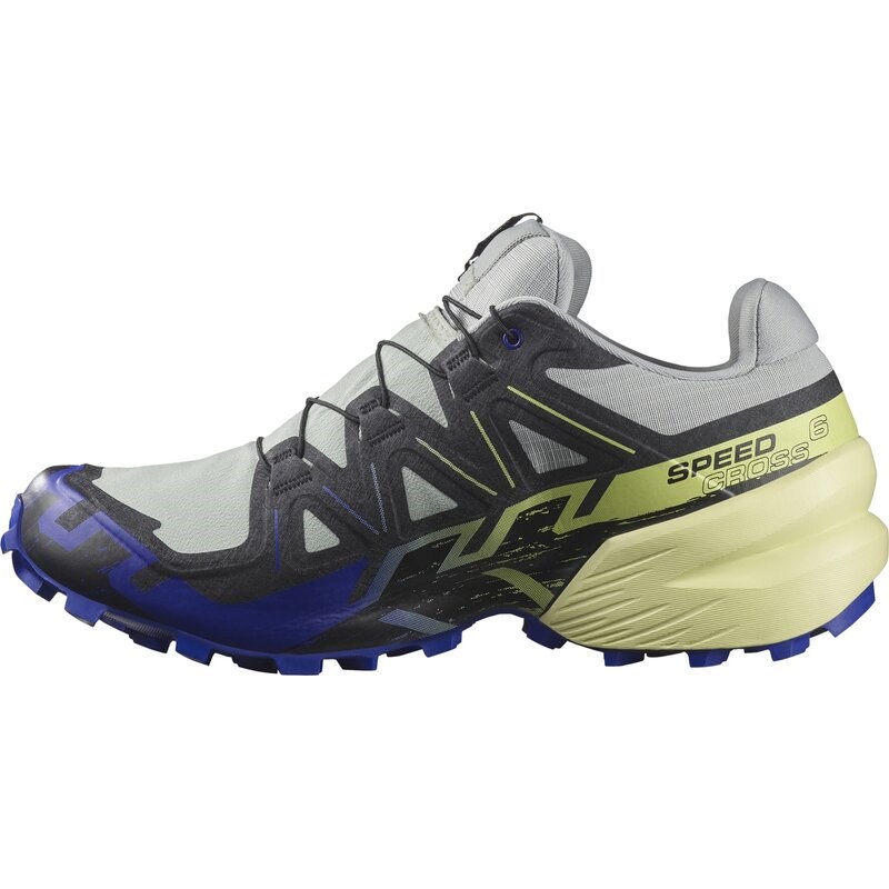 Salomon Herren Trailrunningschuhe SHOES SPEEDCROSS 6 GTX Wrought - Schmiedeeisen/Clematis Blau/Scharfes Grün