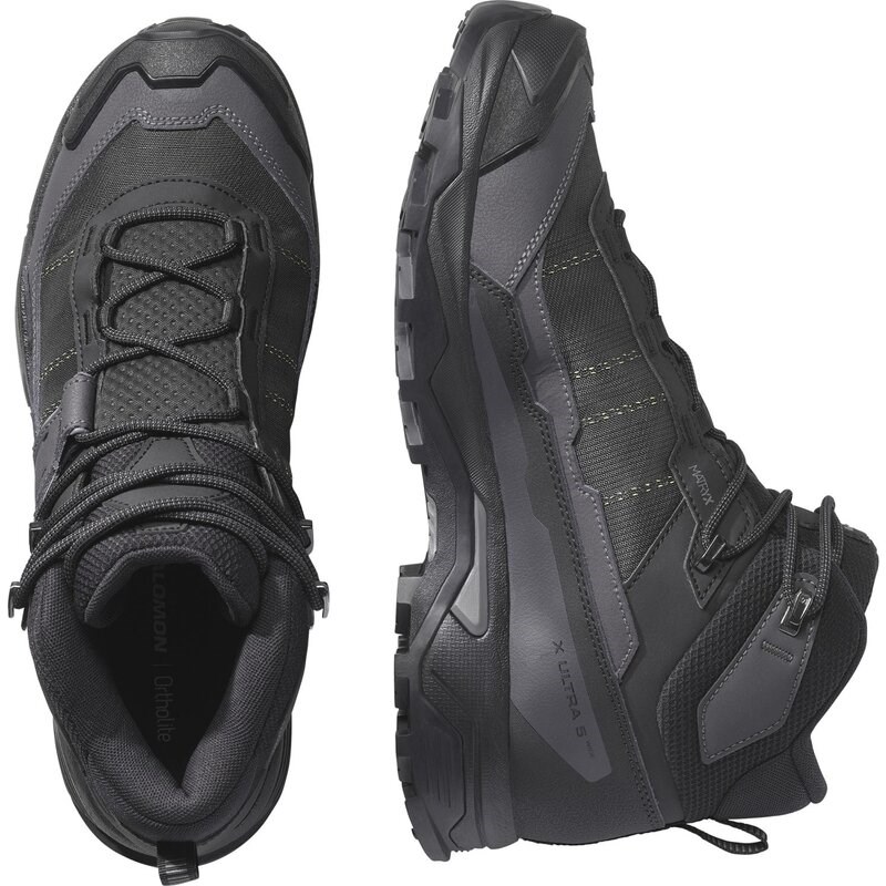 Salomon Herren Multifunktionsstiefel SHOES X ULTRA 5 MID WIDE GTX - Schwarz/Asphalt/Castlerock