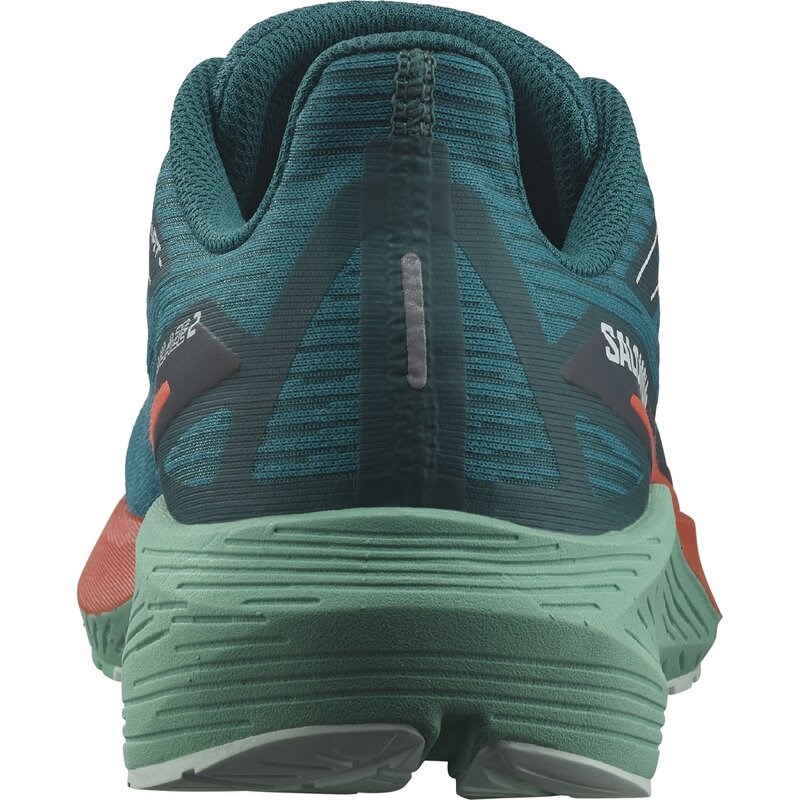 Salomon Herren Laufschuhe SHOES AERO BLAZE 2 - Tiefer See/Kirschtomate/Elektrisches Grün