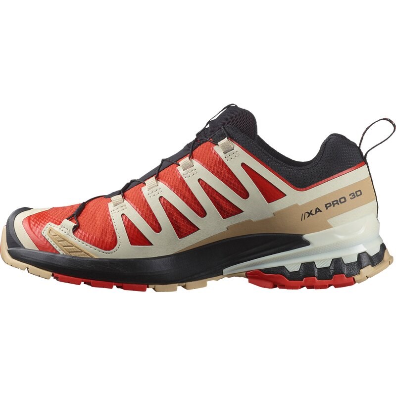 Salomon Herren Trailrunningschuhe SHOES XA PRO 3D V9 GTX - Aurorarot/Safari/Weiß