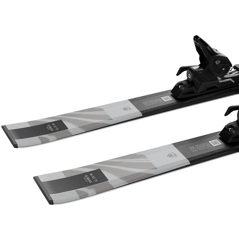 Salomon Damen All-Mountain Ski E - Schwarz/Silber Metallic