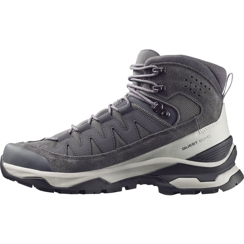 Salomon Herren Trekkingstiefel SHOES QUEST ECHO GTX M - Asphalt/Schmiedeeisen/Spargelgrün