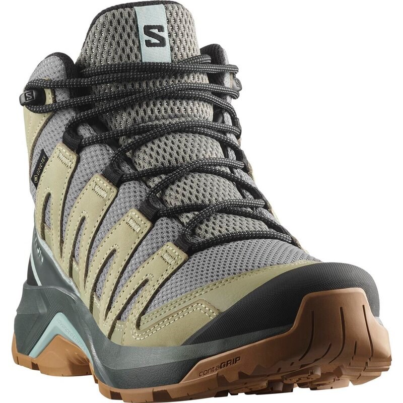 Salomon Damen Multifunktionsstiefel SHOES X-ADVENTURE RECON MID GTX W - Sedona Sage/Seagrass/Turmaline