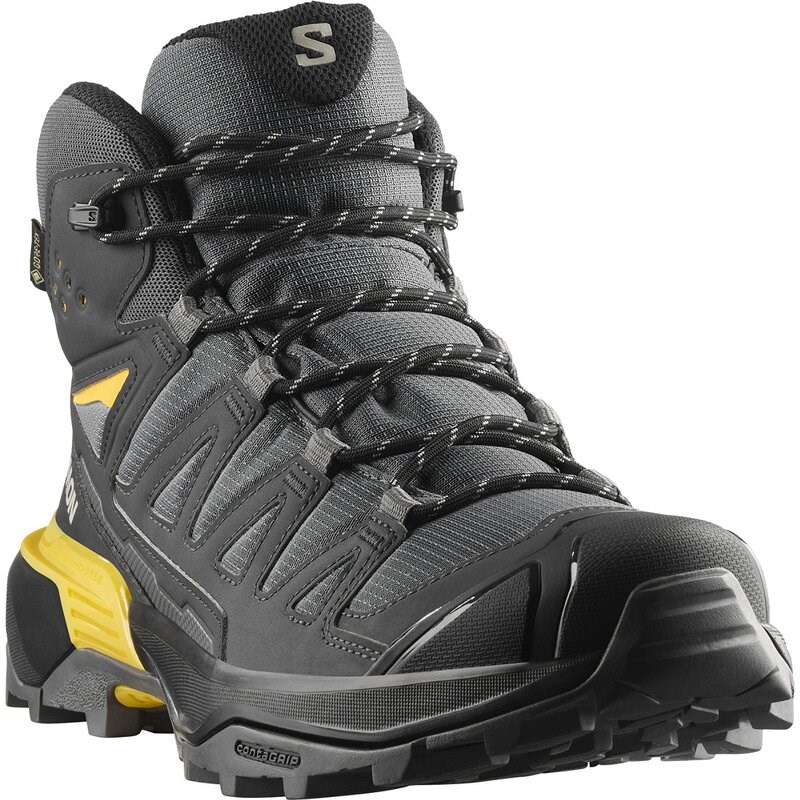Salomon Herren Multifunktionsstiefel SHOES X ULTRA 360 MID GTX - Castlerock/Schwarz/Scharfer Senf