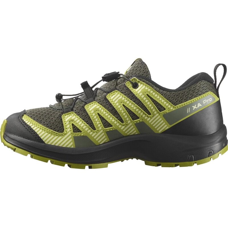 Salomon Kinder Trekkinghalbschuhe SHOES XA PRO V8 J - Urban Chic/Schwarz/Dunkelzitrone