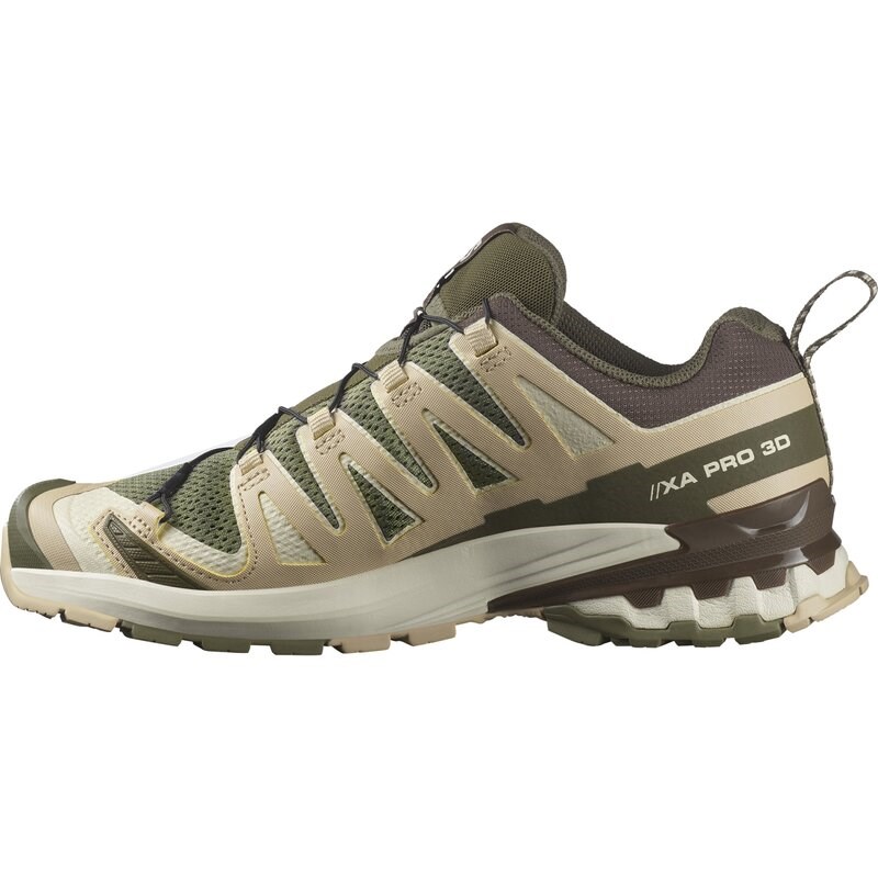 Salomon Herren Trailrunningschuhe SHOES XA PRO 3D V9 - Tiefes Flechtengrün/Safari/Dunkle Erde