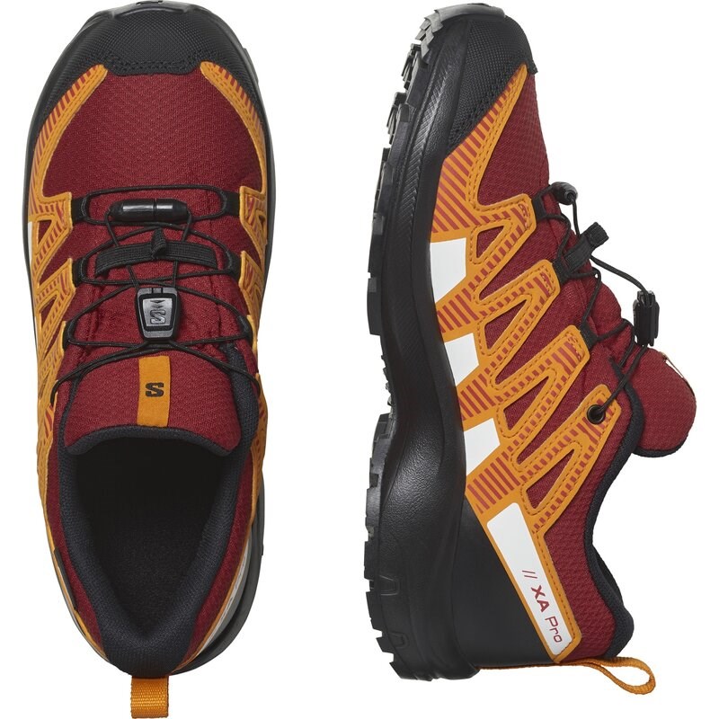 Salomon Kinder Multifunktionsschuhe SHOES XA PRO V8 CSWP J - Rote Dahlie/Schwarz/Orange Pfeffer