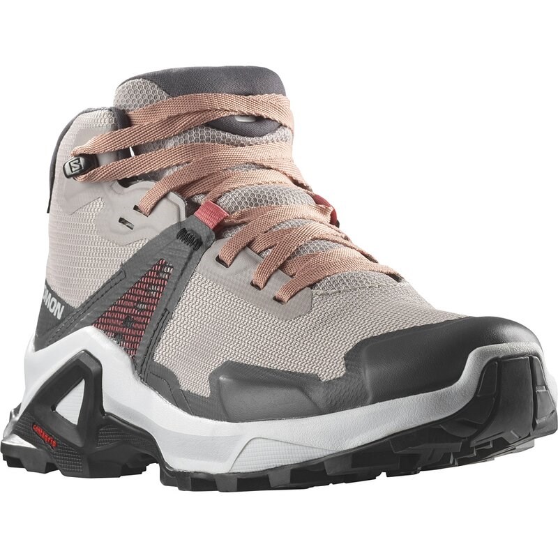 Salomon Kinder Trekkingstiefel SHOES X RAISE MID GTX J Ashes Of - Rosenasche/Pfirsichbeige/Teerose