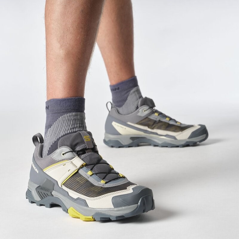 Salomon Herren Multifunktionsschuhe SHOES X ULTRA 5 - Monument/Turbulenz/Scharf Senf