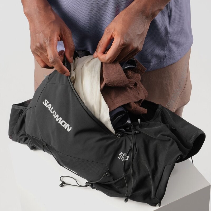 Salomon Rucksack ADV SKIN 12 SET - SCHWARZ