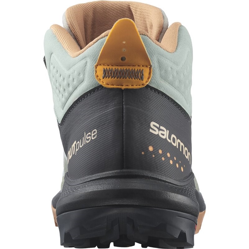 Salomon Damen Multifunktionsstiefel SHOES OUTpulse Mid GTX W Wrought - Schmiedeeisen/Ebenholz/Feuriges Orange