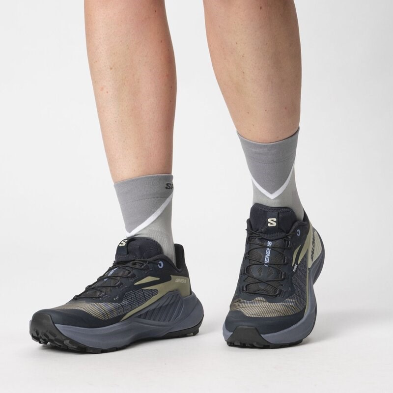 Salomon Damen Trailrunningschuhe SHOES GENESIS W - Carbon/Grisaille/Aloe Wash