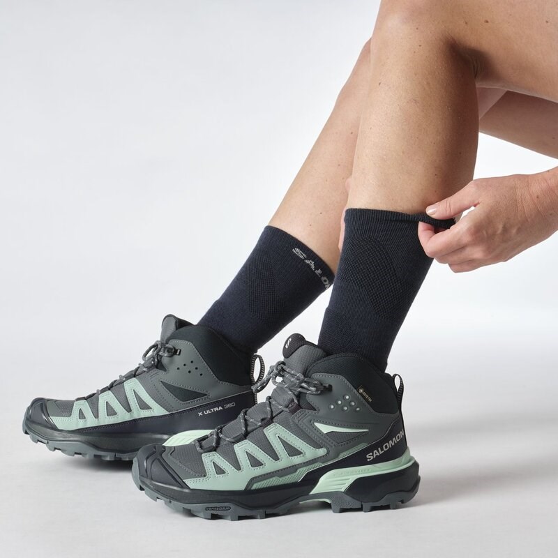 Salomon Damen Trekkingstiefel SHOES X ULTRA 360 MID GTX W - Turbulenz/Kohlenstoff/Turmalin