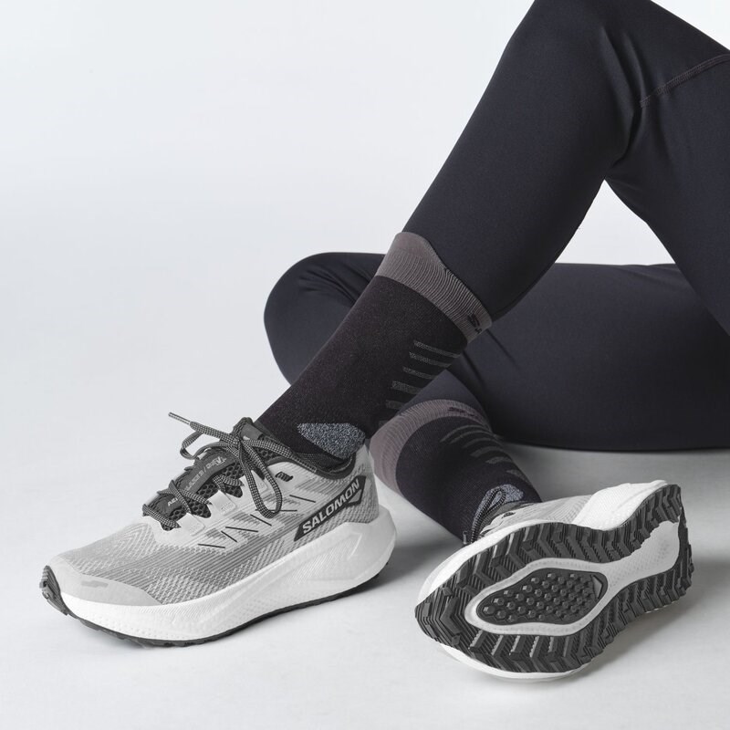 Salomon Herren Laufschuhe SHOES AERO BLAZE 3 GRVL - Mondfelsen/Weiß/Schwarz