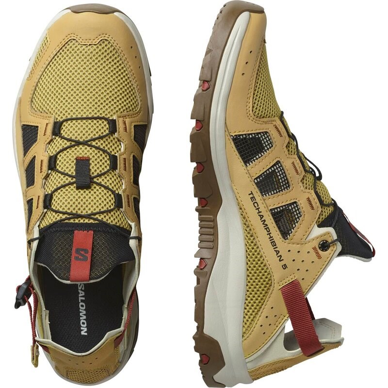 Salomon Herren Sandalen SHOES TECHAMPHIBIAN 5 - Antikgold/Regentag/Gebranntes Henna