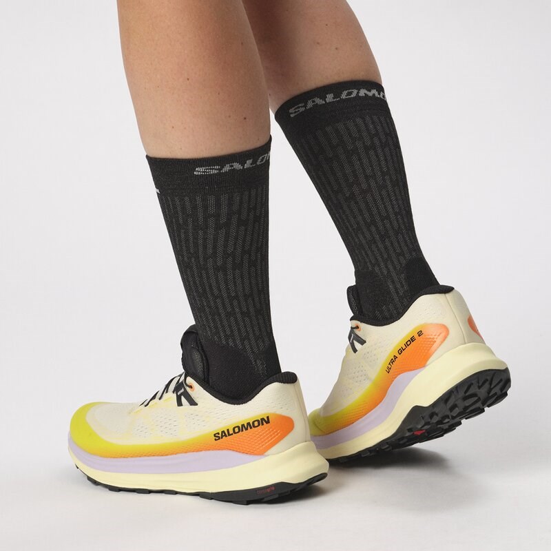 Salomon Damen Trailrunningschuhe SHOES ULTRA GLIDE 2 W - Vanilla Ice/Sulphur Spring/Orchid P