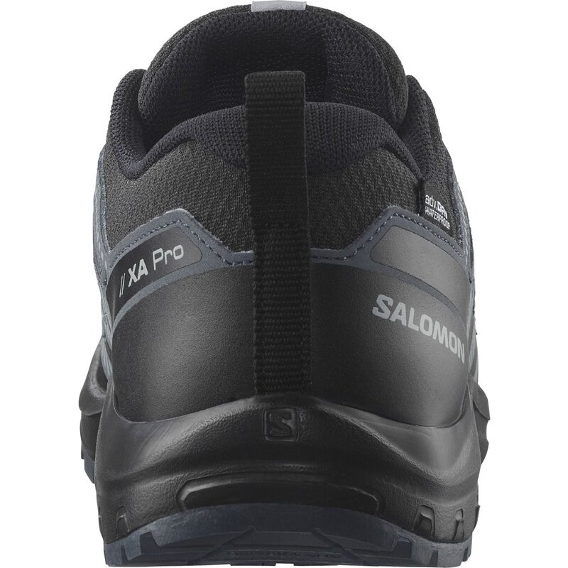 Salomon Kinder Trekkinghalbschuhe SHOES XA PRO V8 WP J - Schwarz/Turbulenz/Steinbruch