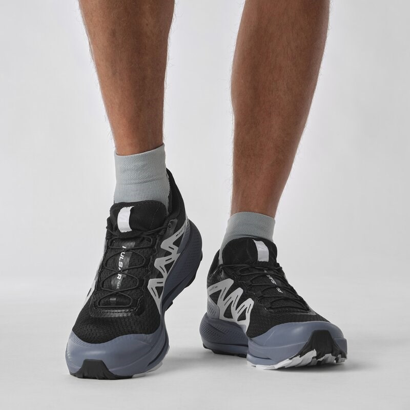 Salomon Herren Trailrunningschuhe SHOES PULSAR TRAIL - Schwarz/Chinablau/Arktische Eis