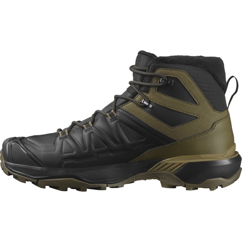 Salomon Herren Stiefel SHOES X ULTRA SNOWPILOT WP - Schwarz/Military Olive/Gothic Olive