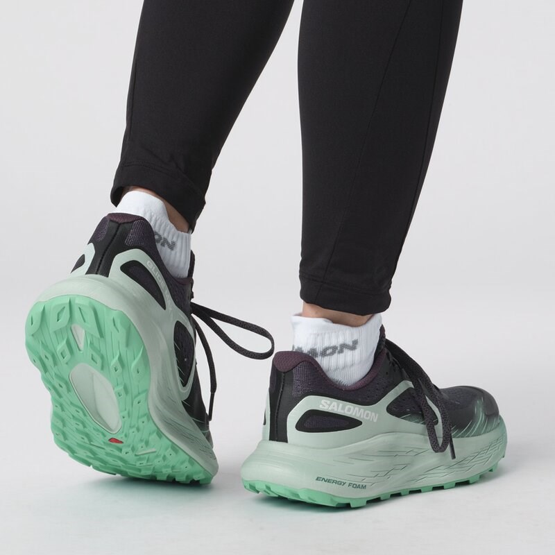 Salomon Damen Trailrunningschuhe SHOES GLIDE MAX TR W - Ebenholz/Blauer Nebel/Kakadu