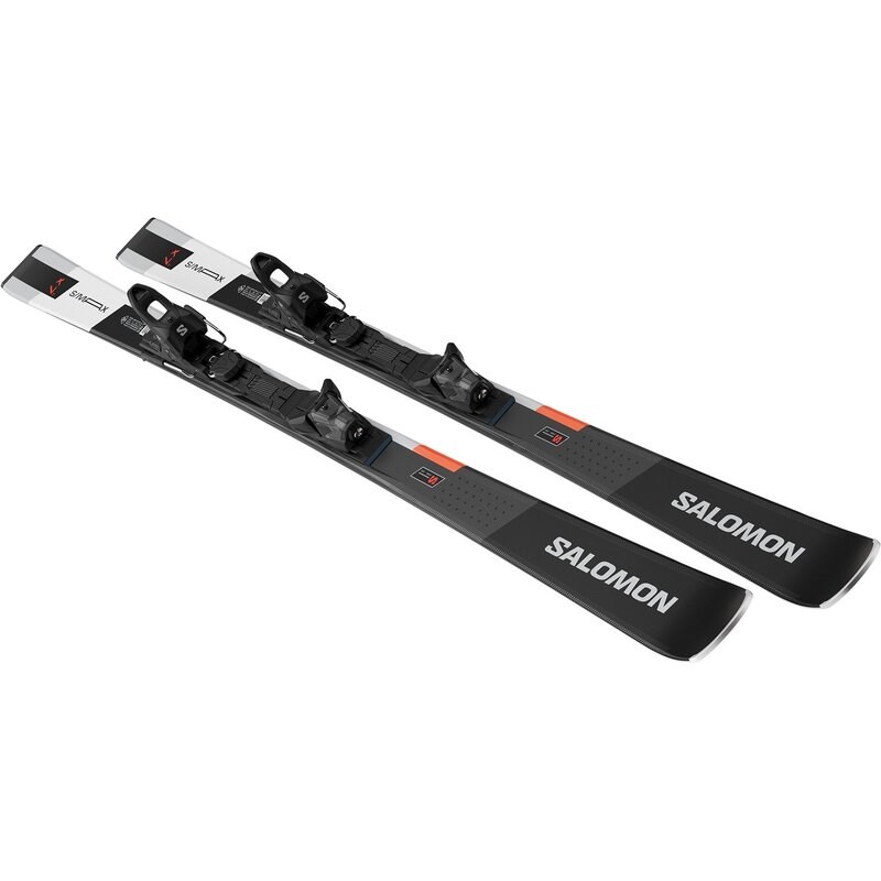Salomon Herren All-Mountain Ski E - Schwarz/Neonrot/Chrom