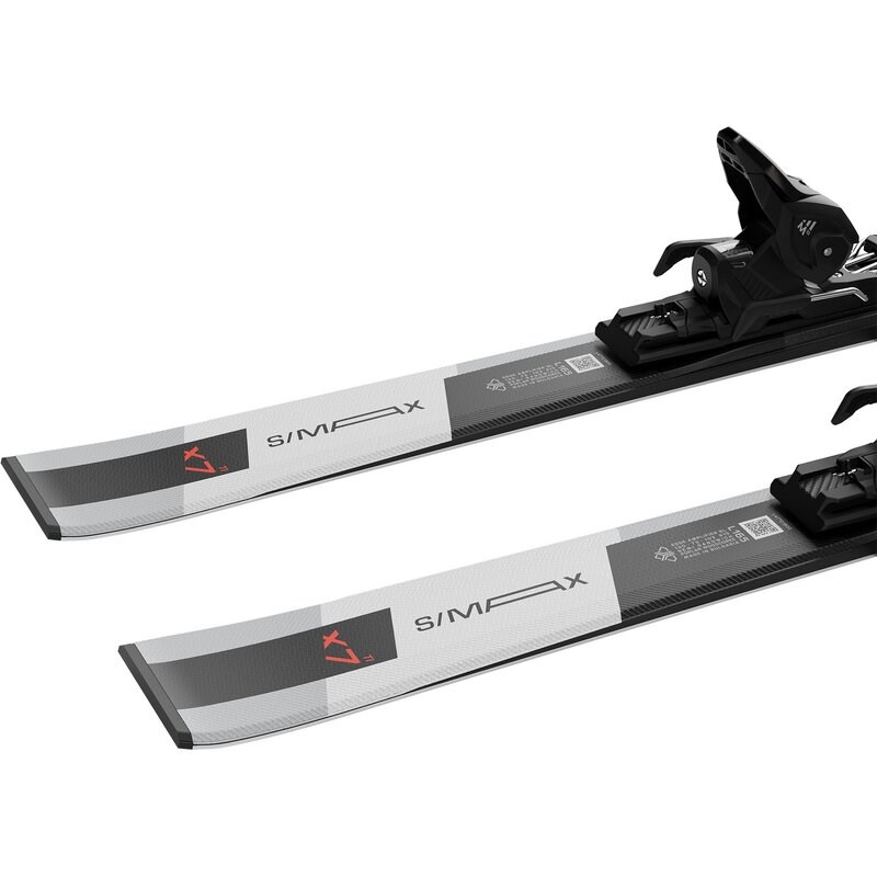 Salomon Herren All-Mountain Ski E - Schwarz/Neonrot/Chrom