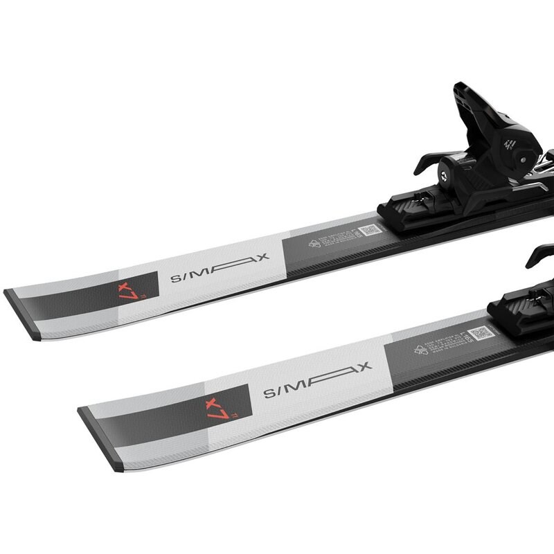 Salomon Herren All-Mountain Ski E - Schwarz/Neonrot/Chrom