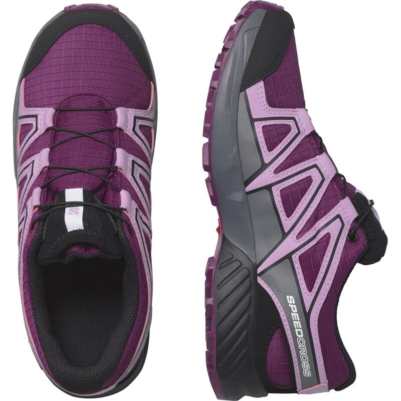 Salomon Kinder Multifunktionsschuhe SHOES SPEEDCROSS WP J - Pflaumen-Caspia/Orchideenstrauß/Schwarz