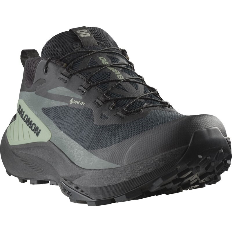 Salomon Herren Trailrunningschuhe SHOES GENESIS GTX - Schwarz/Agavengrün/Urban Chic