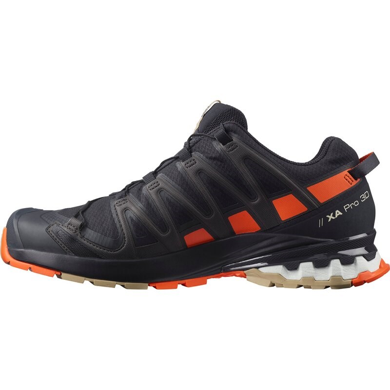 Salomon Herren Trailrunningschuhe XA PRO 3D v8 - Nachthimmel/Rotorange/Safari