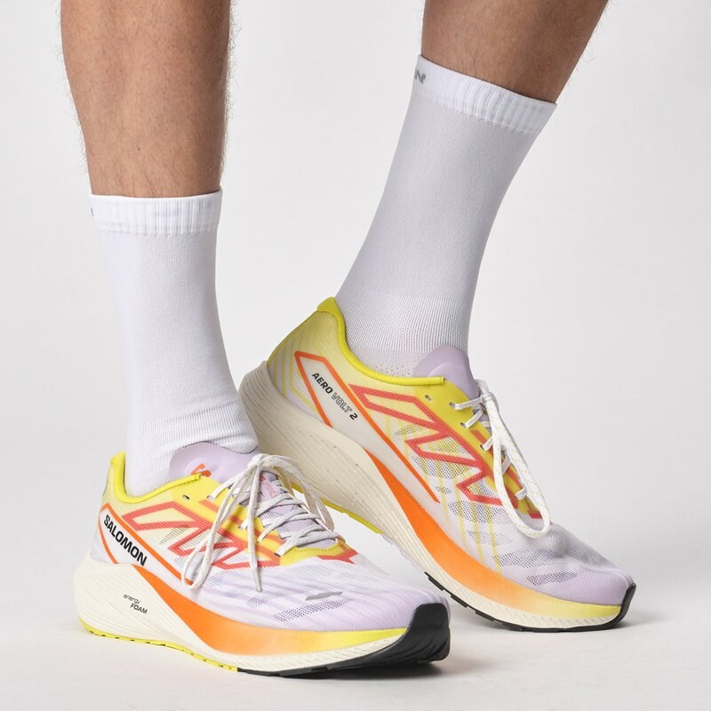 Salomon Herren Laufschuhe SHOES AERO VOLT 2 - Sulphur Spring/Orchid Petal/Vanilla