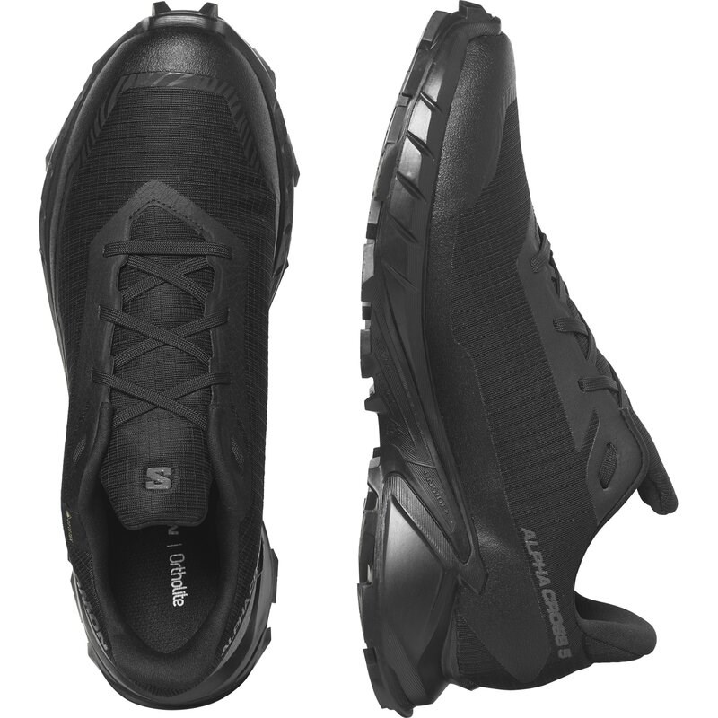 Salomon Herren Trailrunningschuhe SHOES ALPHACROSS 5 GTX - Schwarz/Schwarz/Ebenholz
