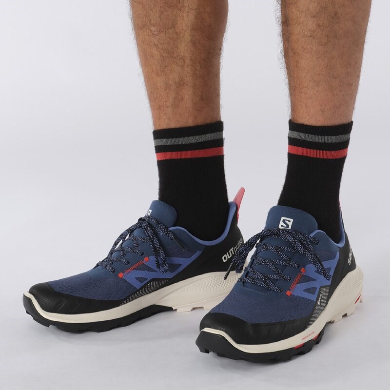 Salomon Herren Multifunktionsschuhe SHOES OUTpulse GTX Estate - Estate-Blau/Vanilleeis/Mohnrot