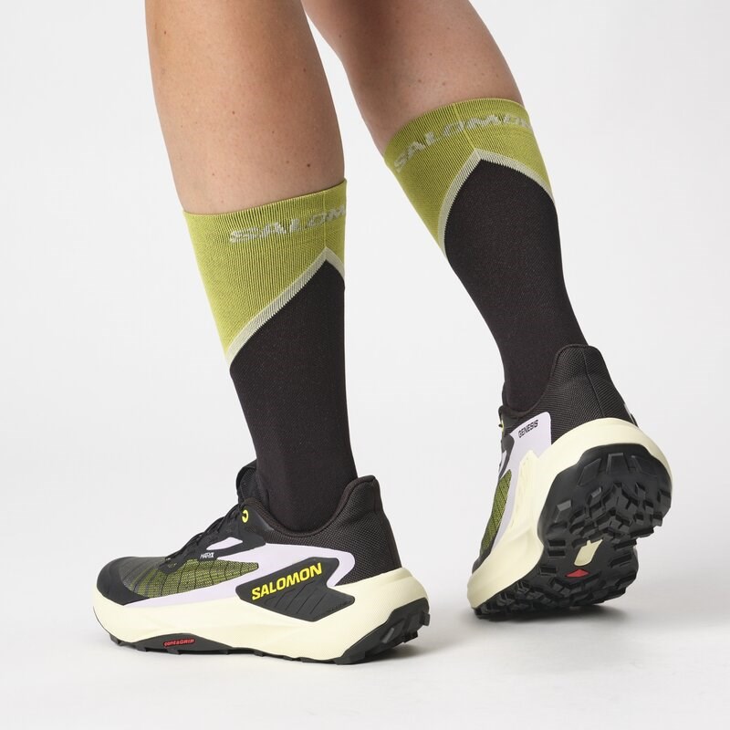 Salomon Damen Trailrunningschuhe SHOES GENESIS W - Schwarz/Schwefelquelle/Orchideenblüte