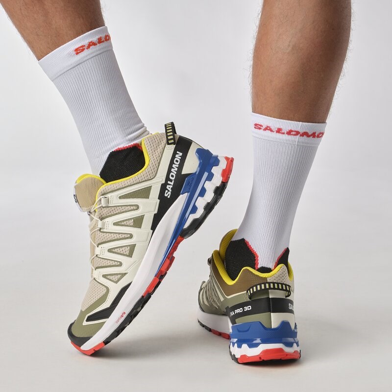 Salomon Herren Trailrunningschuhe SHOES XA PRO 3D V9 Rainy - Regentag/Weiß/Lapisblau