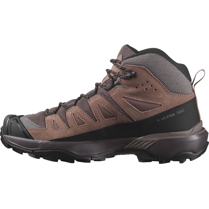 Salomon Damen Multifunktionsstiefel SHOES X ULTRA 360 LTR MID GTX W - Pfefferkorn/Cognac/Heiße Koralle