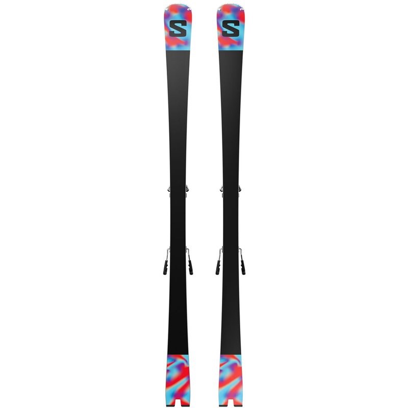 Salomon Herren All-Mountain Ski E ADDIKT + MI12 GW F80 - Weiß/Neon Blau/Rot