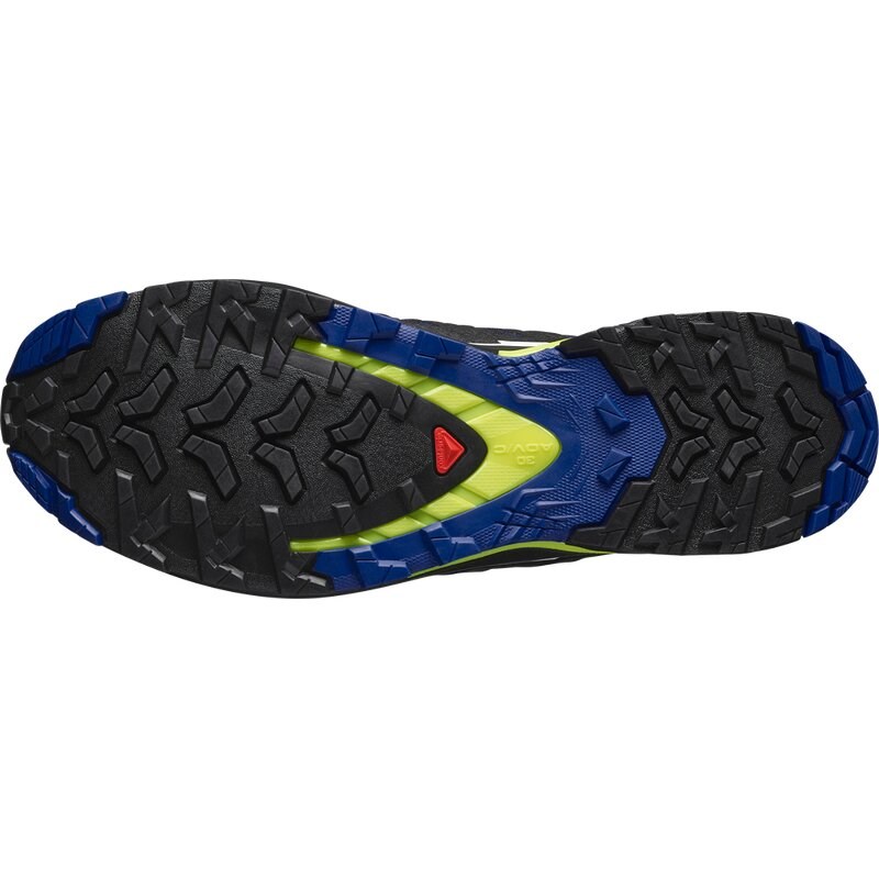 Salomon Herren Trailrunningschuhe SHOES XA PRO 3D V9 GTX - Schwarz/Surf the Web/Sicherheitsgelb