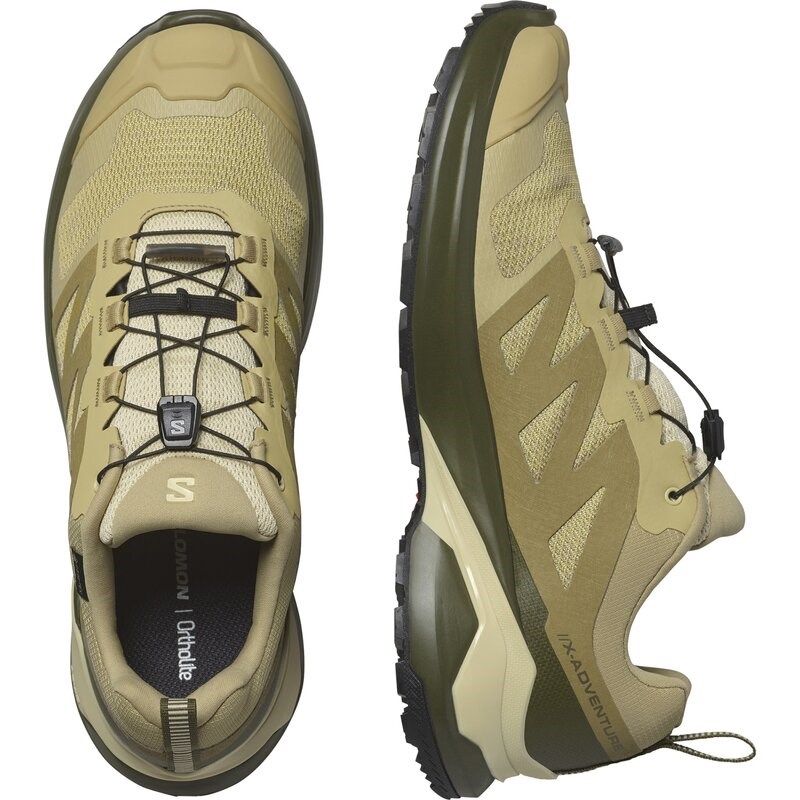Salomon Herren Trailrunningschuhe SHOES X-ADVENTURE GTX - Schwamm/Grüner Nebel/Olive Night
