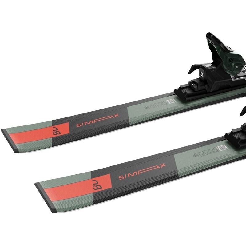 Salomon Herren All-Mountain Ski E - Ölgrün/Schwarz/Neonrot
