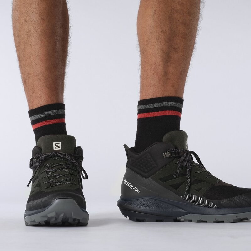 Salomon Herren Multifunktionsstiefel SHOES OUTpulse Mid GTX - Schwarz/Ebenholz/Vanilleeis