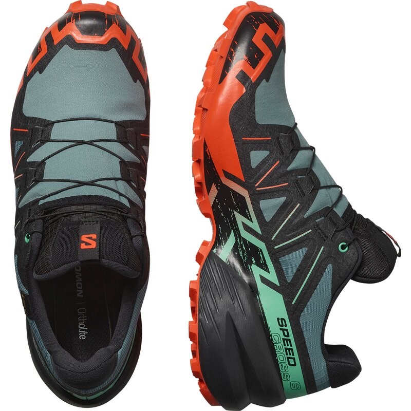 Salomon Herren Trailrunningschuhe SHOES SPEEDCROSS 6 GTX - Nordatlantik/Schwarz/Kirschtomate