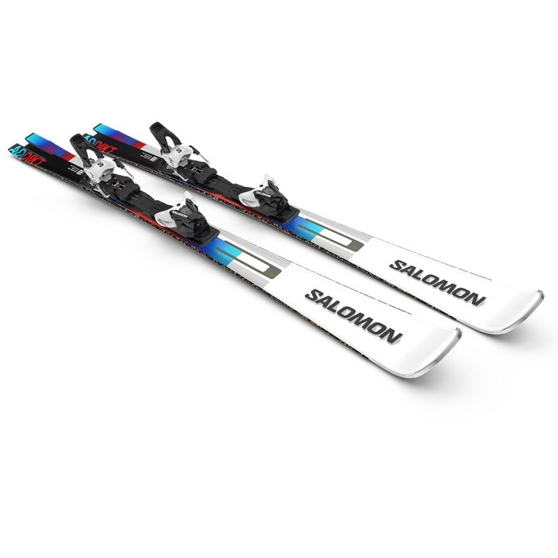 Salomon Herren All-Mountain Ski E ADDIKT + Z12 GW F80 - Weiß/Schwarz/Pastell-Neonblau 3