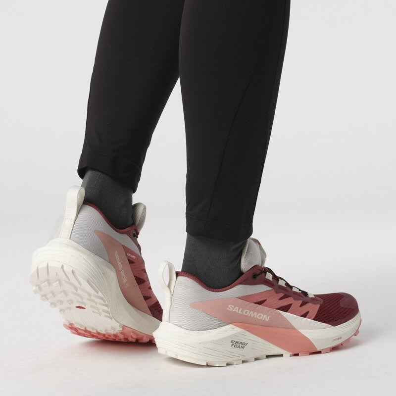 Salomon Damen Trailrunningschuhe SHOES SENSE RIDE 5 GTX W - Syrah/Vanilleeis/Pfirsichbernstein